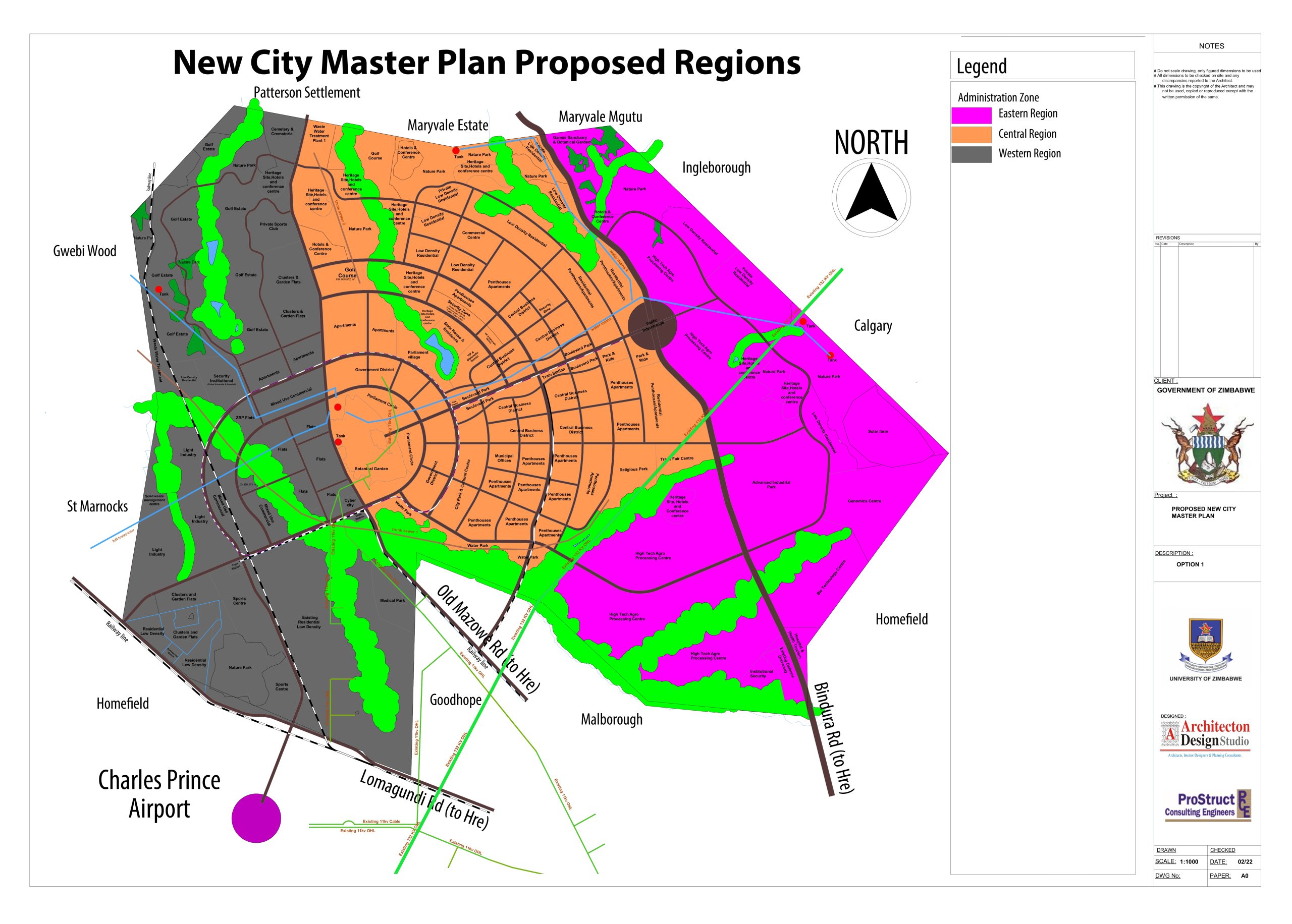 New City Master Plan Proposed Regions